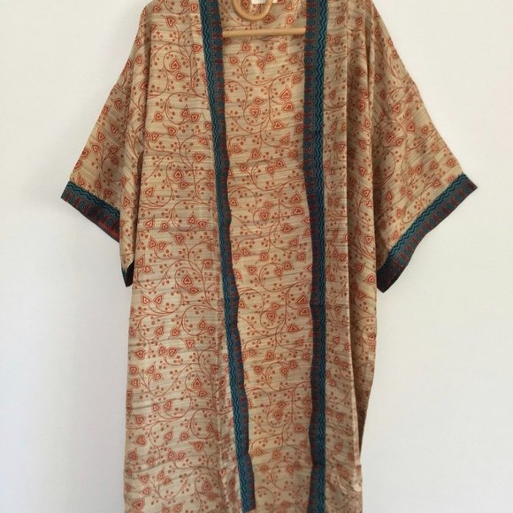 Gypsy Boho Sari Duster OOAK - Picture 8 of 9